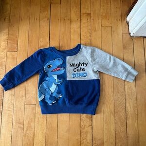 Dino Adventure Kids Sweatshirt - Blue and Gray